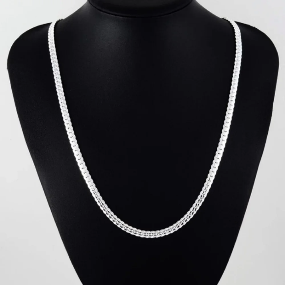 Trendy NEW UNISEX MEN WOMEN S925 STERLING SILVER CHAIN CHOKER 5MM NECKLACE - Picture 4 of 5